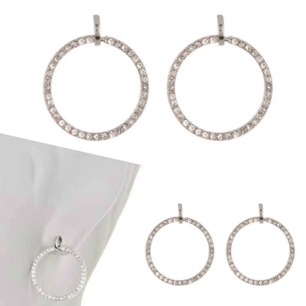 EXCLUSIVE DROP EARRINGS ROUND PAVE NORDSTROM - Picture 3 of 6